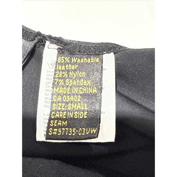 Harley-Davidson Suede Corset Tank Top Star Studs Black Stretch Back Sz Small - Picture 4 of 10